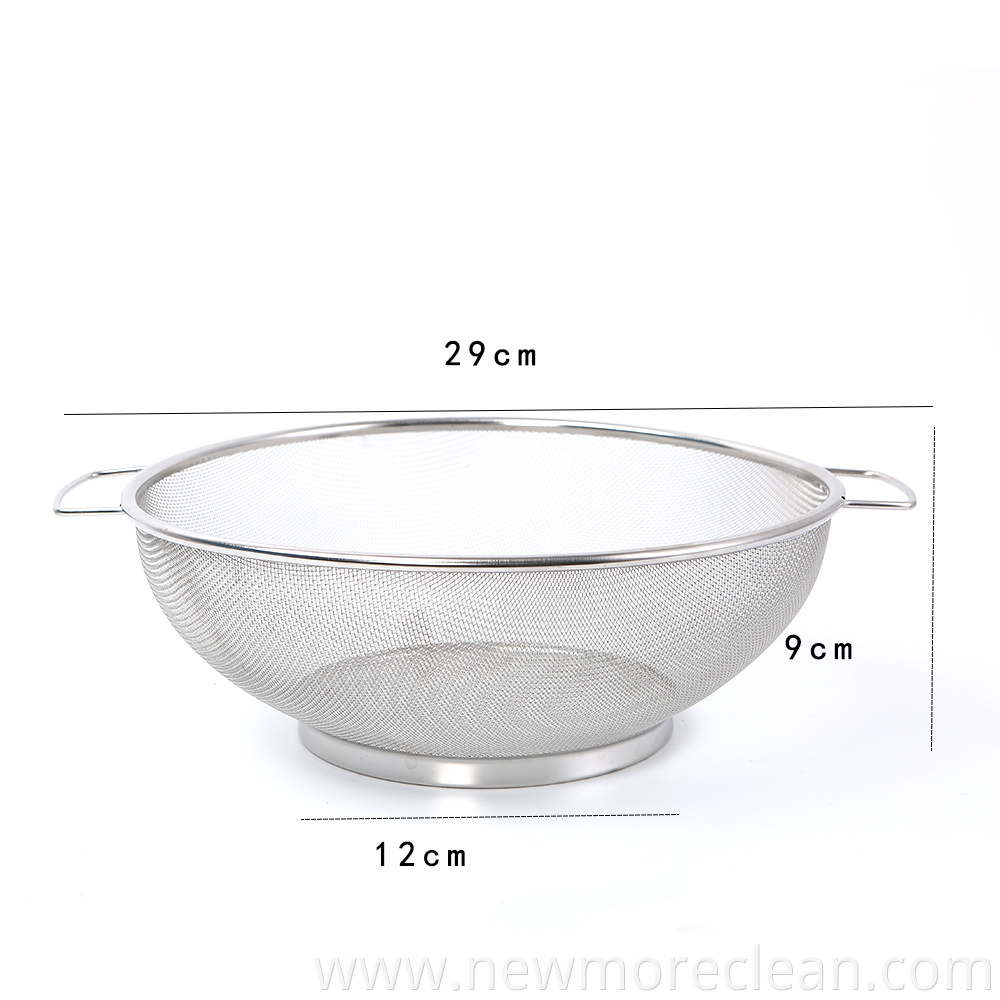 Stainless Steel Colander With Handle Food Strainer Basket